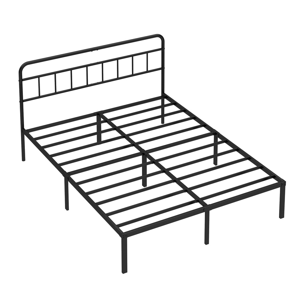 Black Queen Bed Frame with Headboard U490