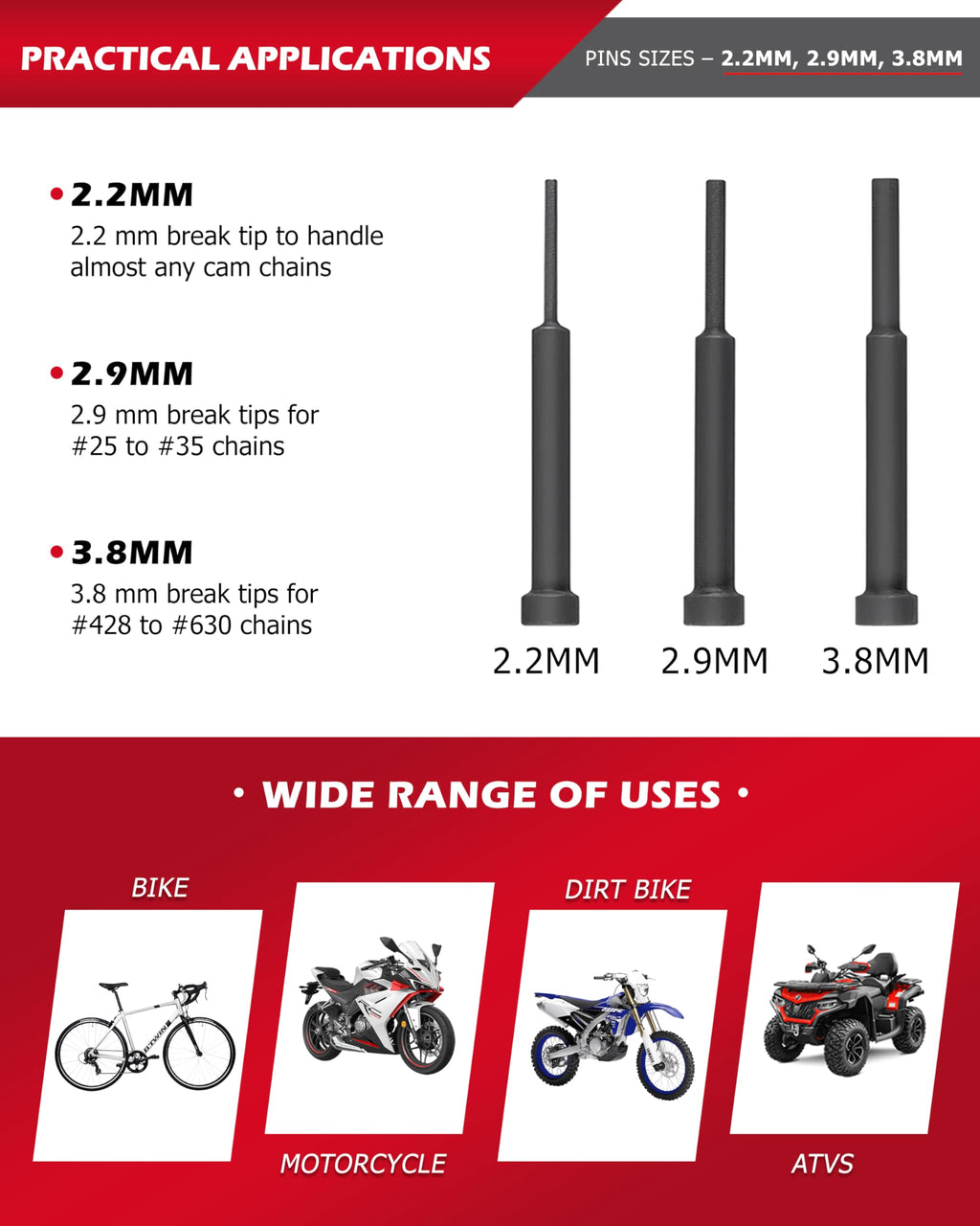 Motorcycle Chain Breaker Set E903832