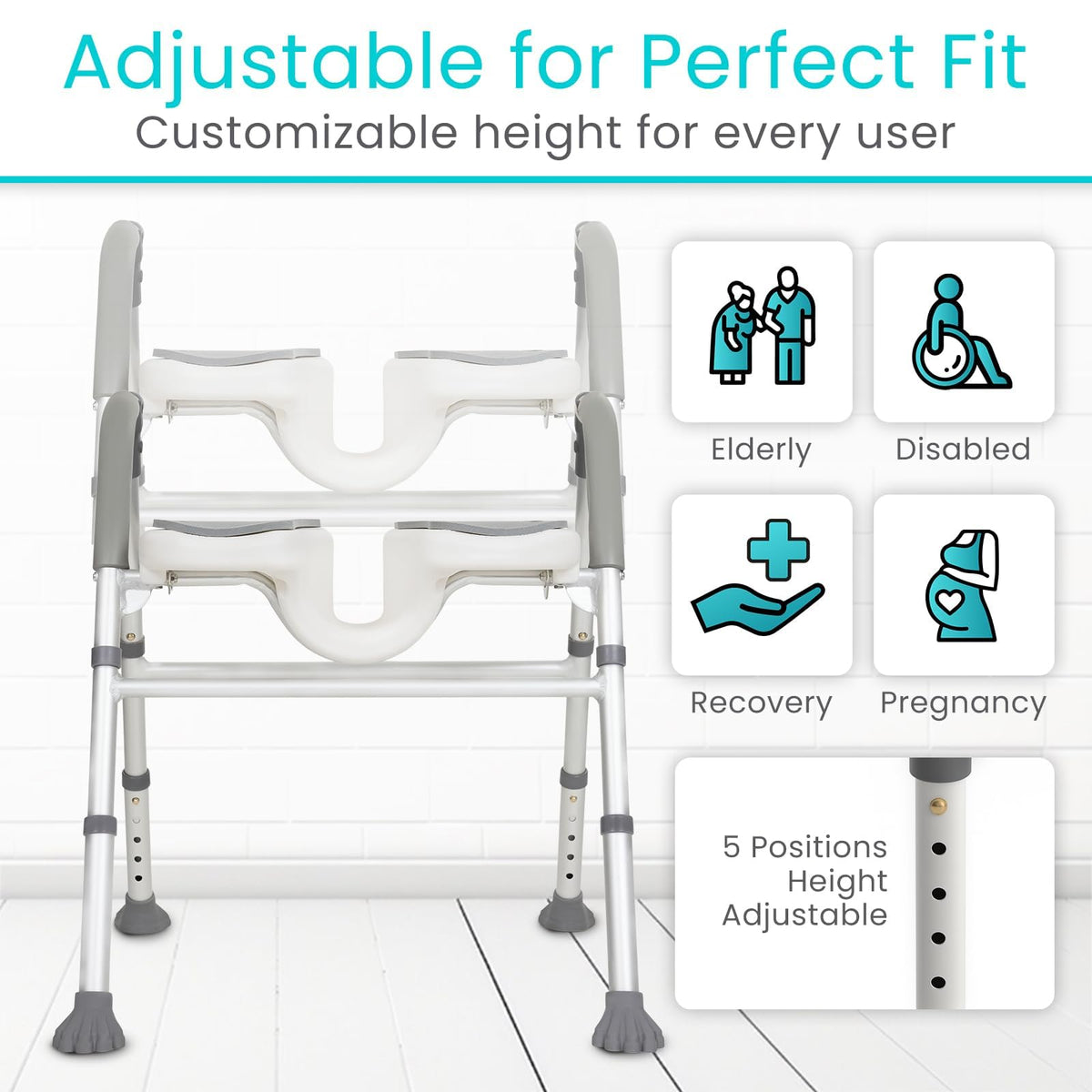 U-Shaped Shower Chair with Arms R550706