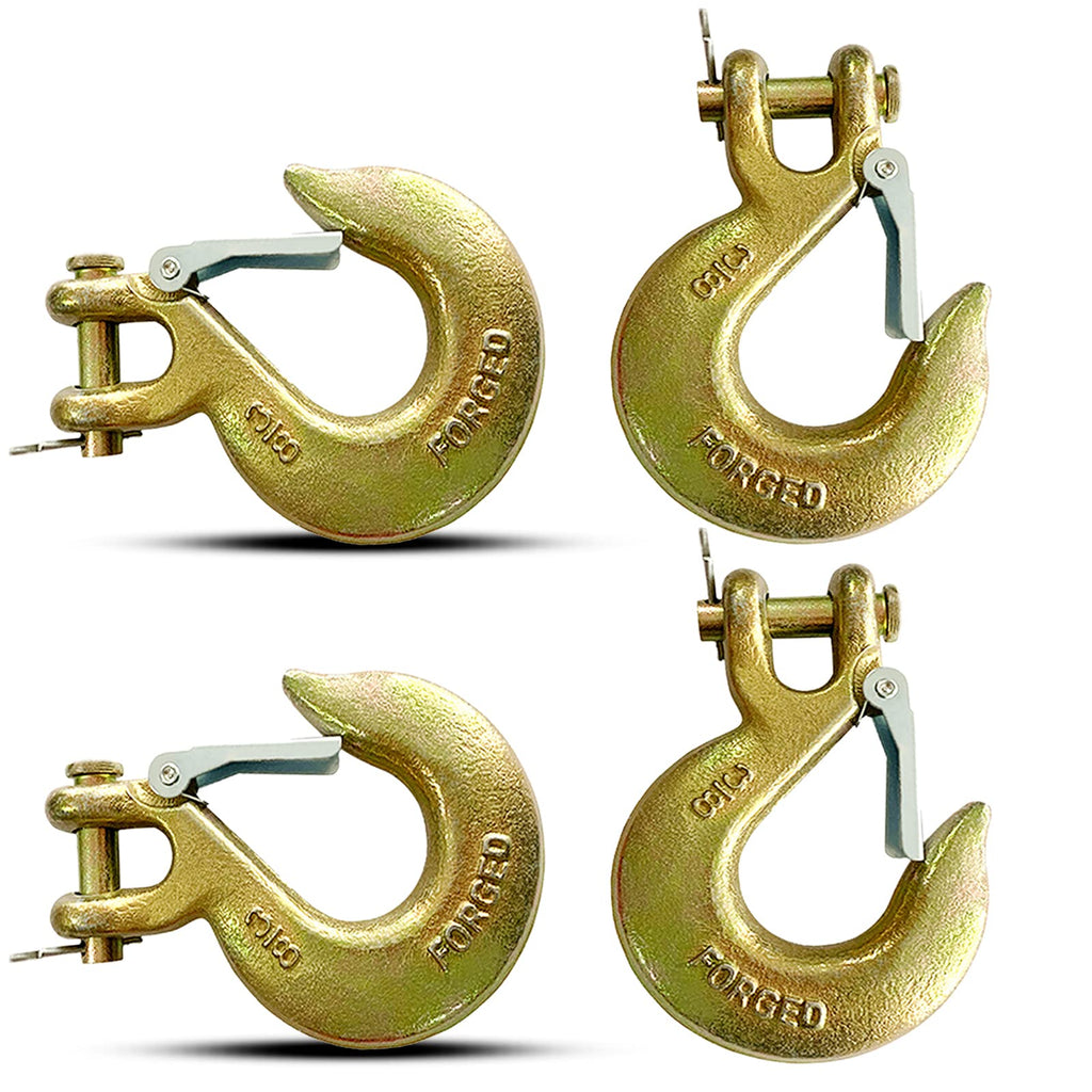 3/8" Clevis Slip Hook with Safety Latch, 4-Pack T754084