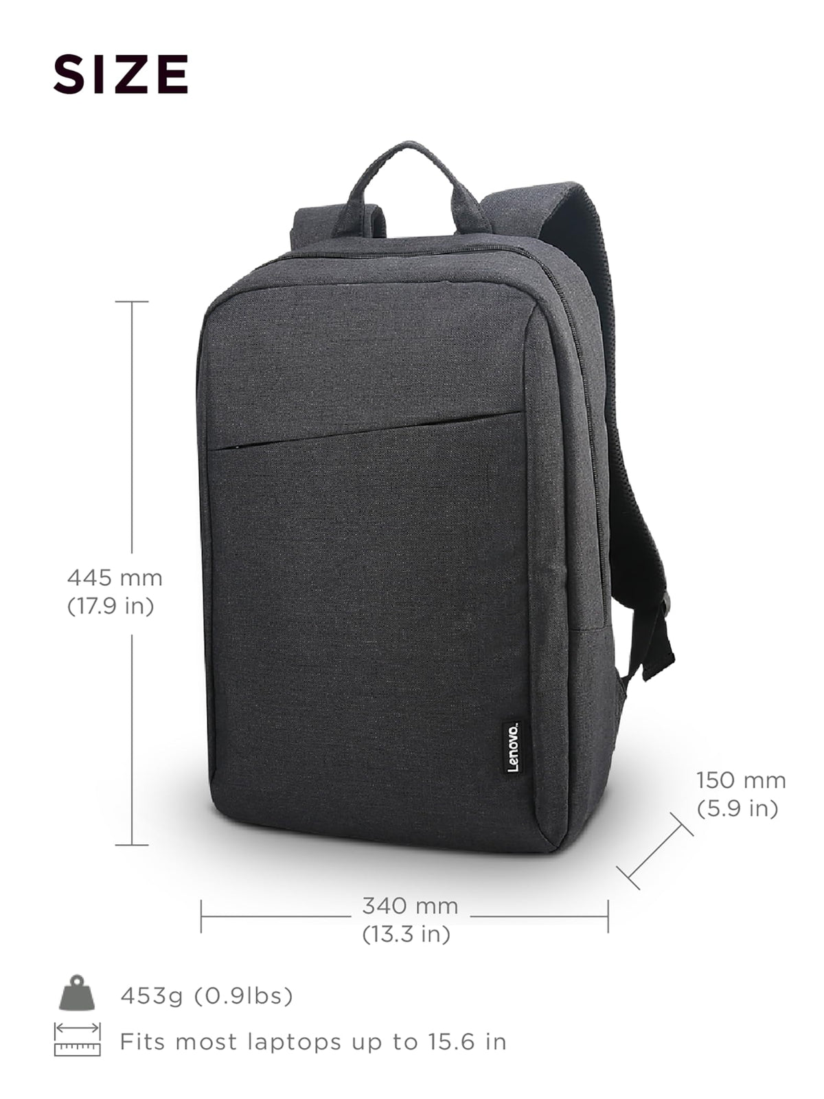 Black 15.6-Inch Laptop Backpack F480
