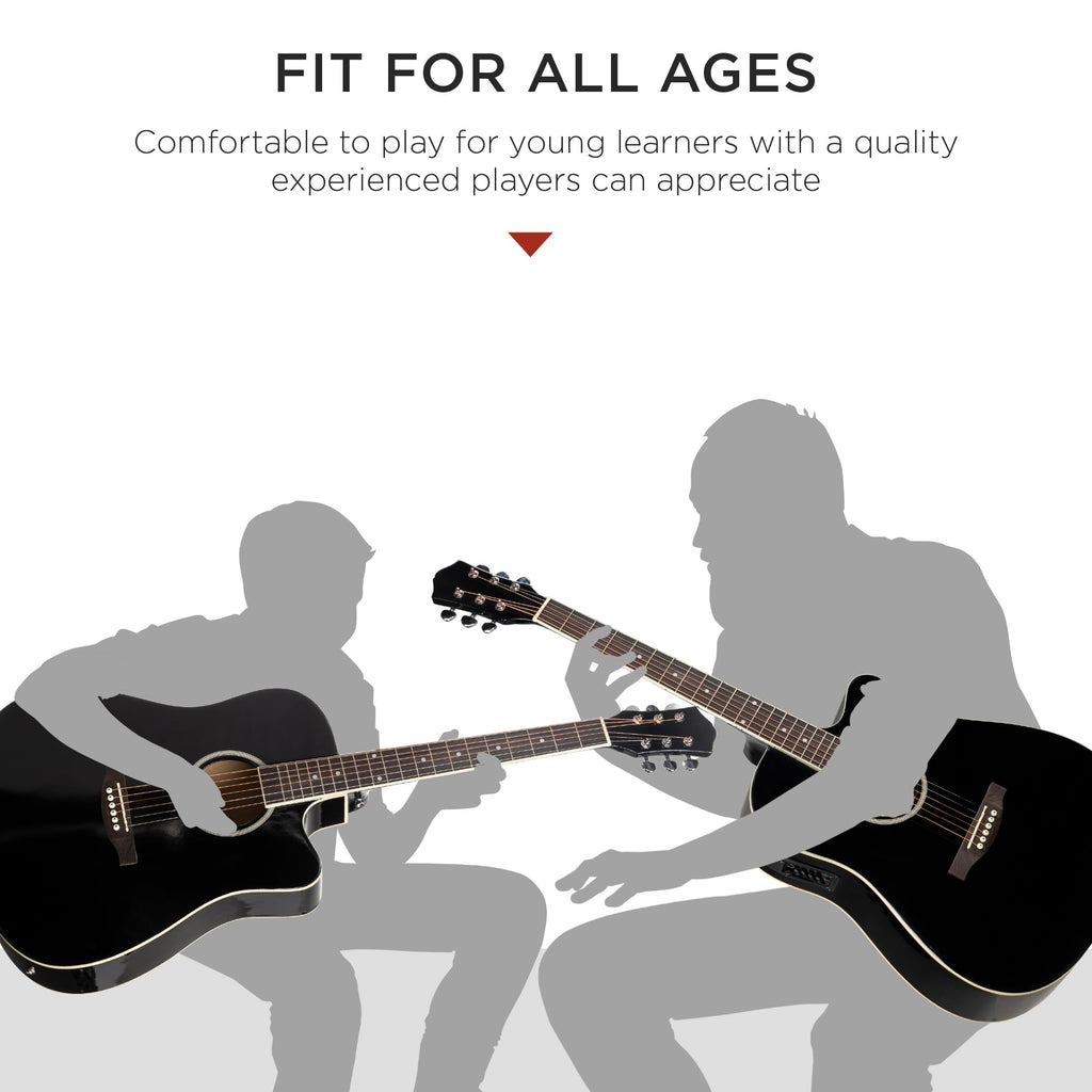 41in All Wood Cutaway Acoustic Electric Guitar Starter Set L680