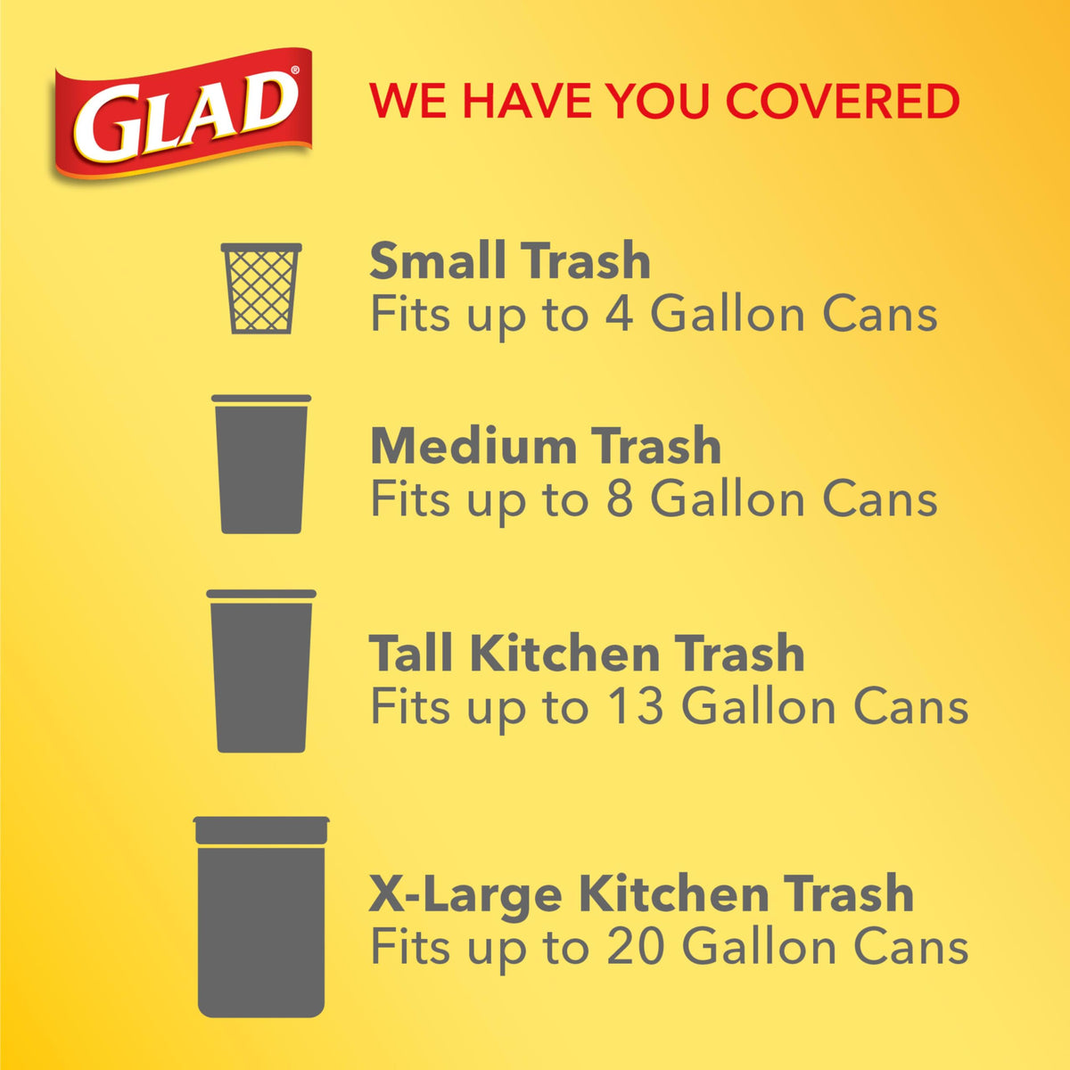 4 Gallon Odor Resistant Quick Tie Trash Bags, 26 Count K6260
