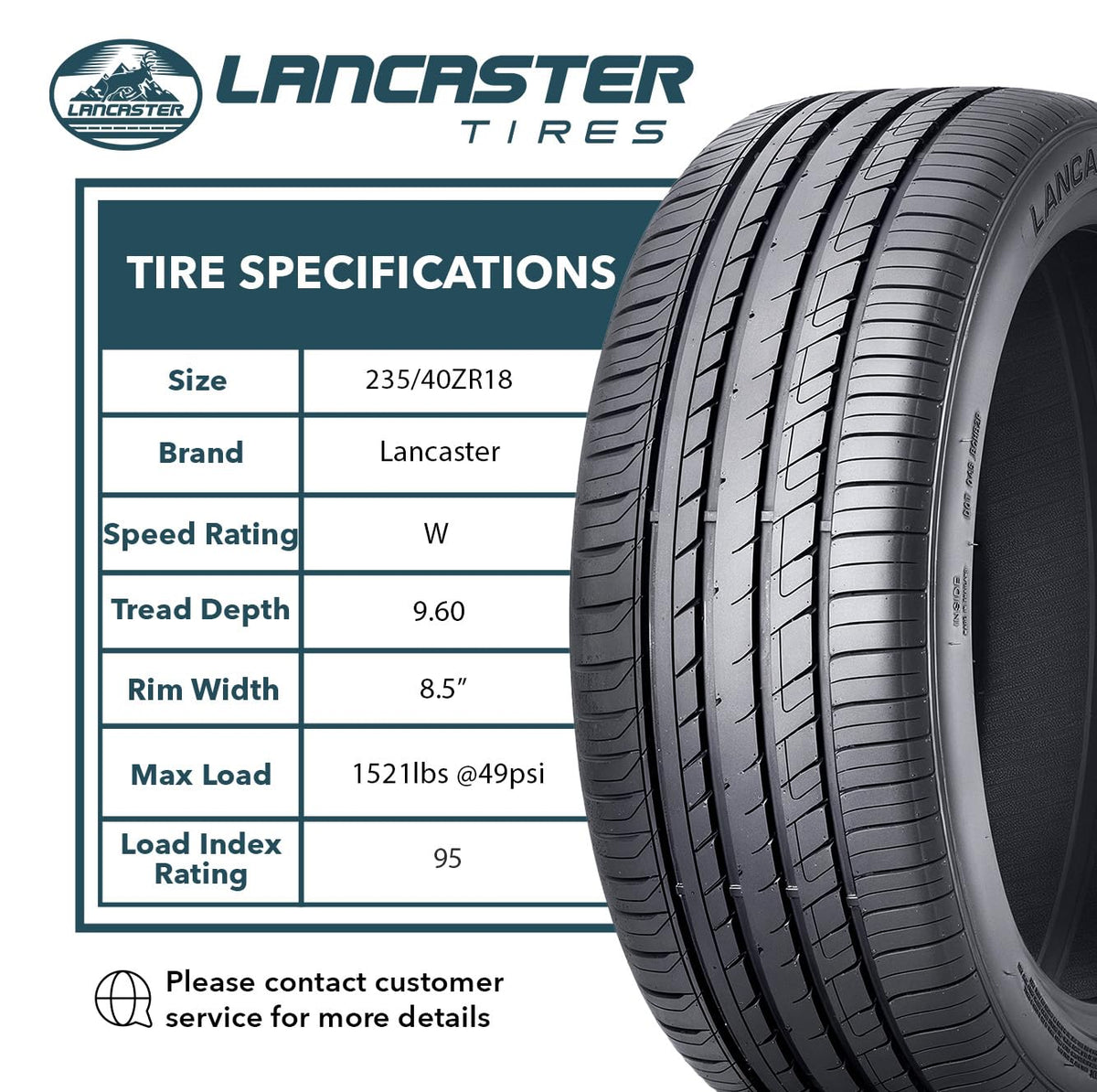 All Season 235/40ZR18 95W XL Passenger Tire L5068