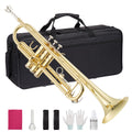 Gold Lacquer Brass Trumpet with Case and Mouthpiece O797