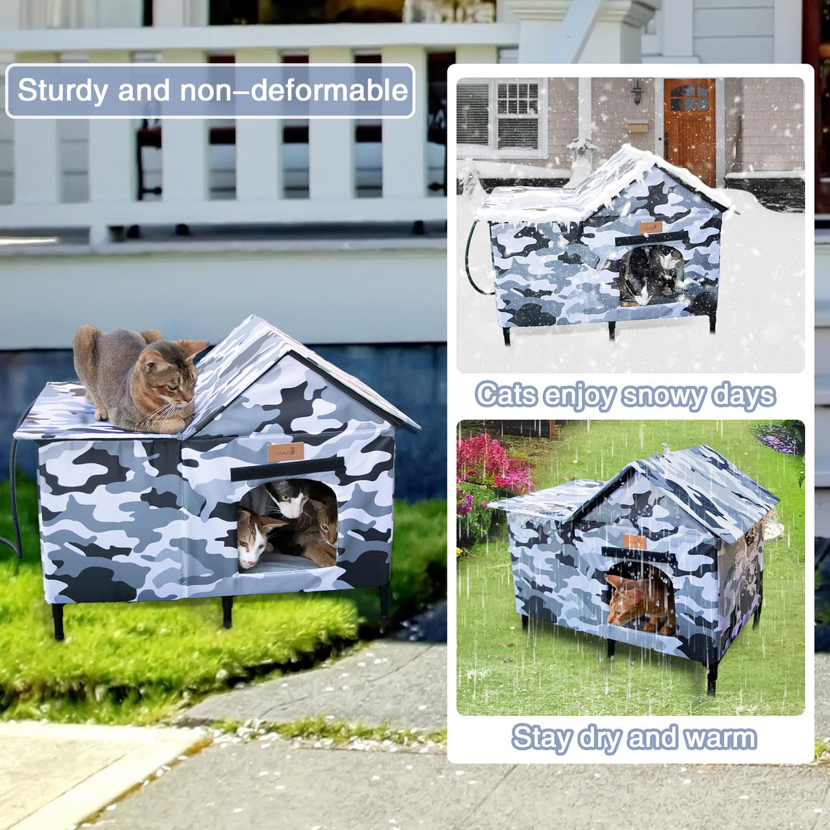 Extra Large Heated Weatherproof Cat House B578137