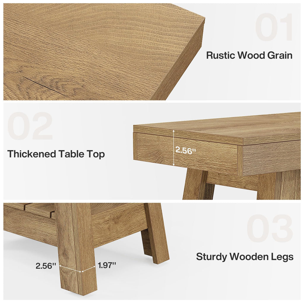 2-Tier Wooden End Table with Storage E975