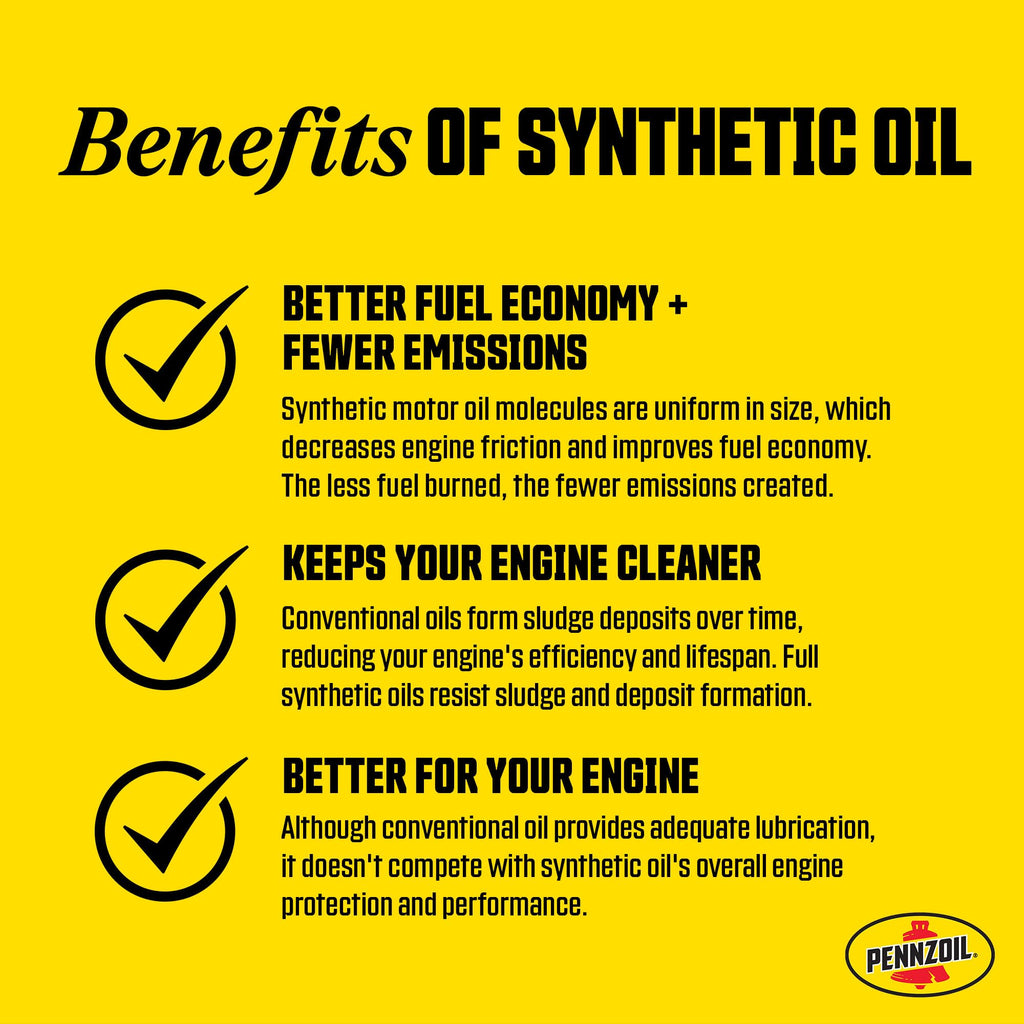 Full Synthetic 5W-30 High Mileage Motor Oil 1-Quart Y425