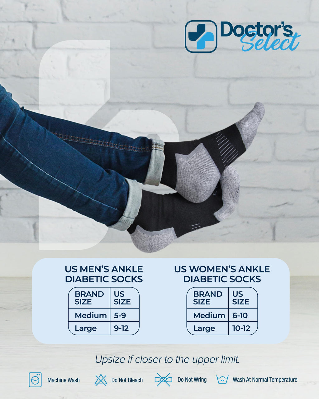 Bamboo Viscose Diabetic Socks 6 Pairs T63021