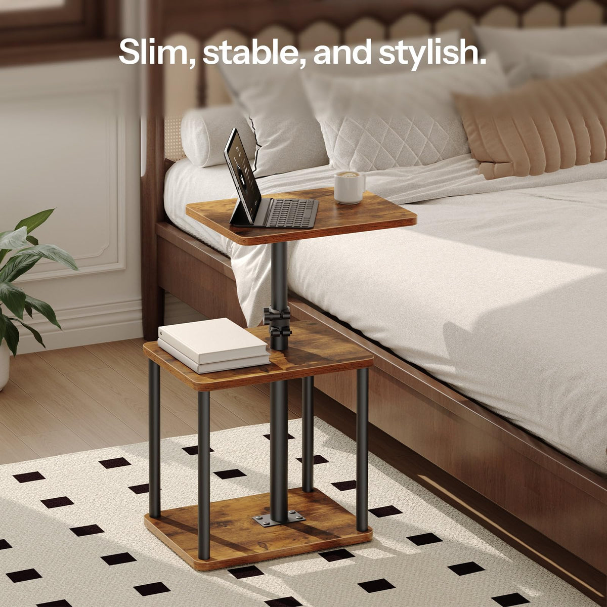 360° Rotating Height Adjustable End Table S62247
