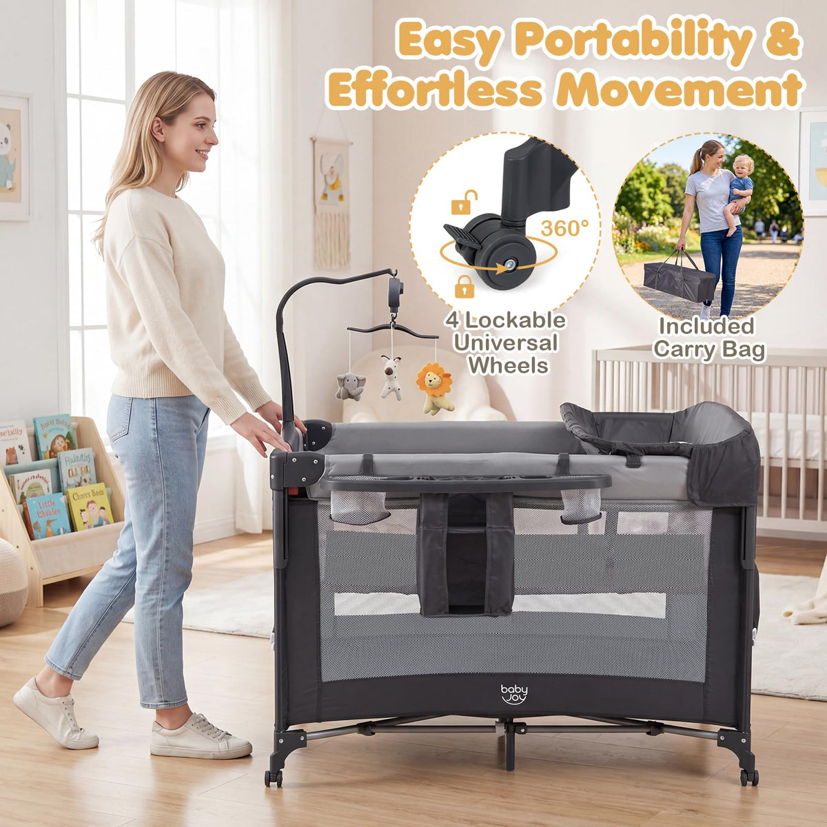 6 in 1 Pack and Play with Bassinet U786611