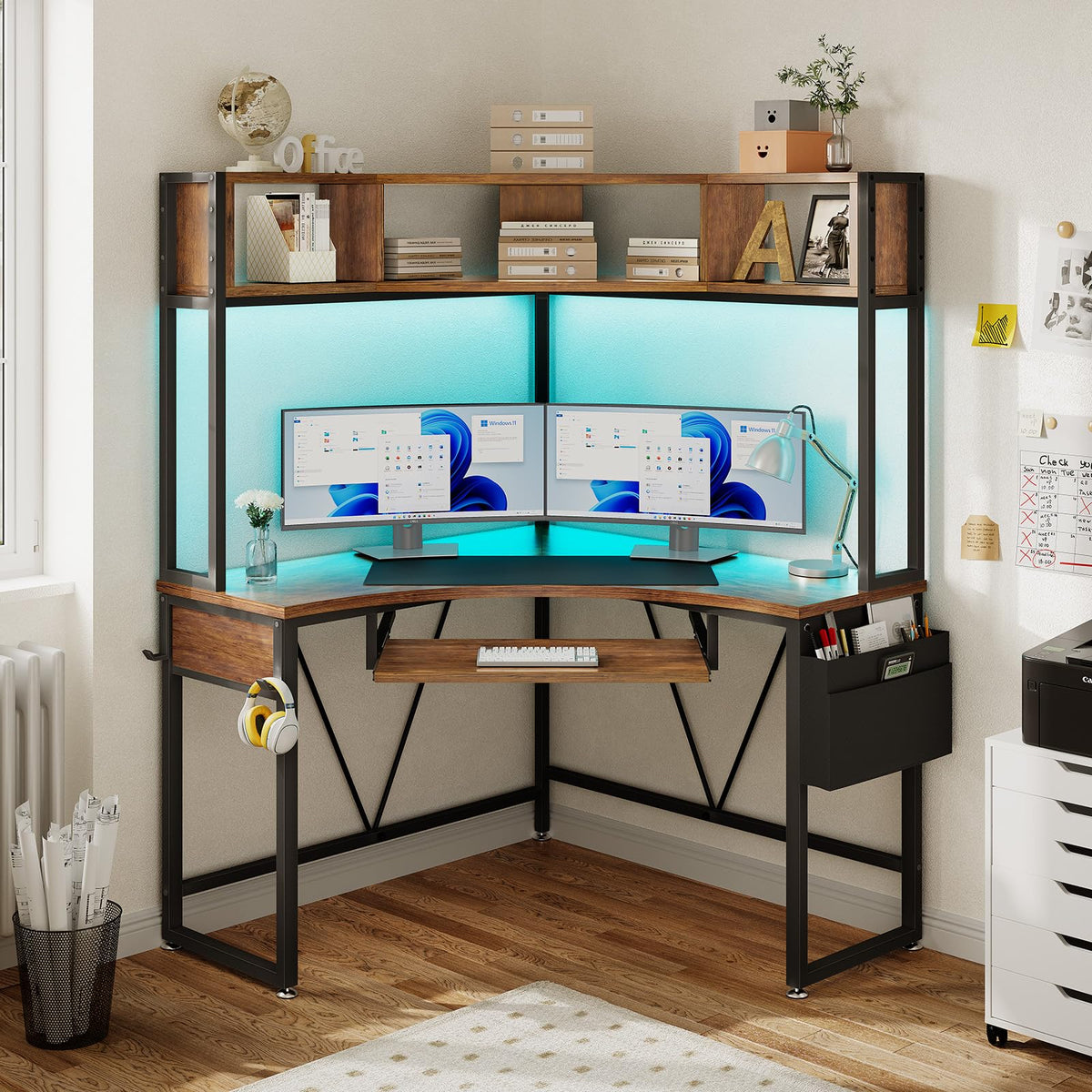 39" Corner Desk with Hutch V62212