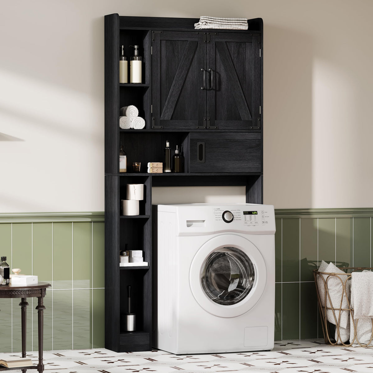 Over The Toilet Storage Cabinet with Sliding Door E96363