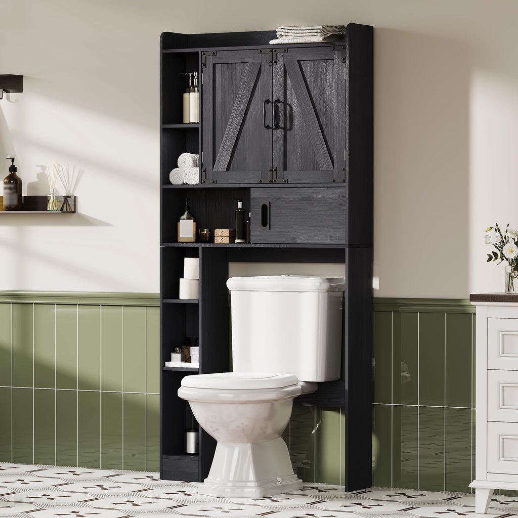 Over The Toilet Storage Cabinet with Sliding Door E96363