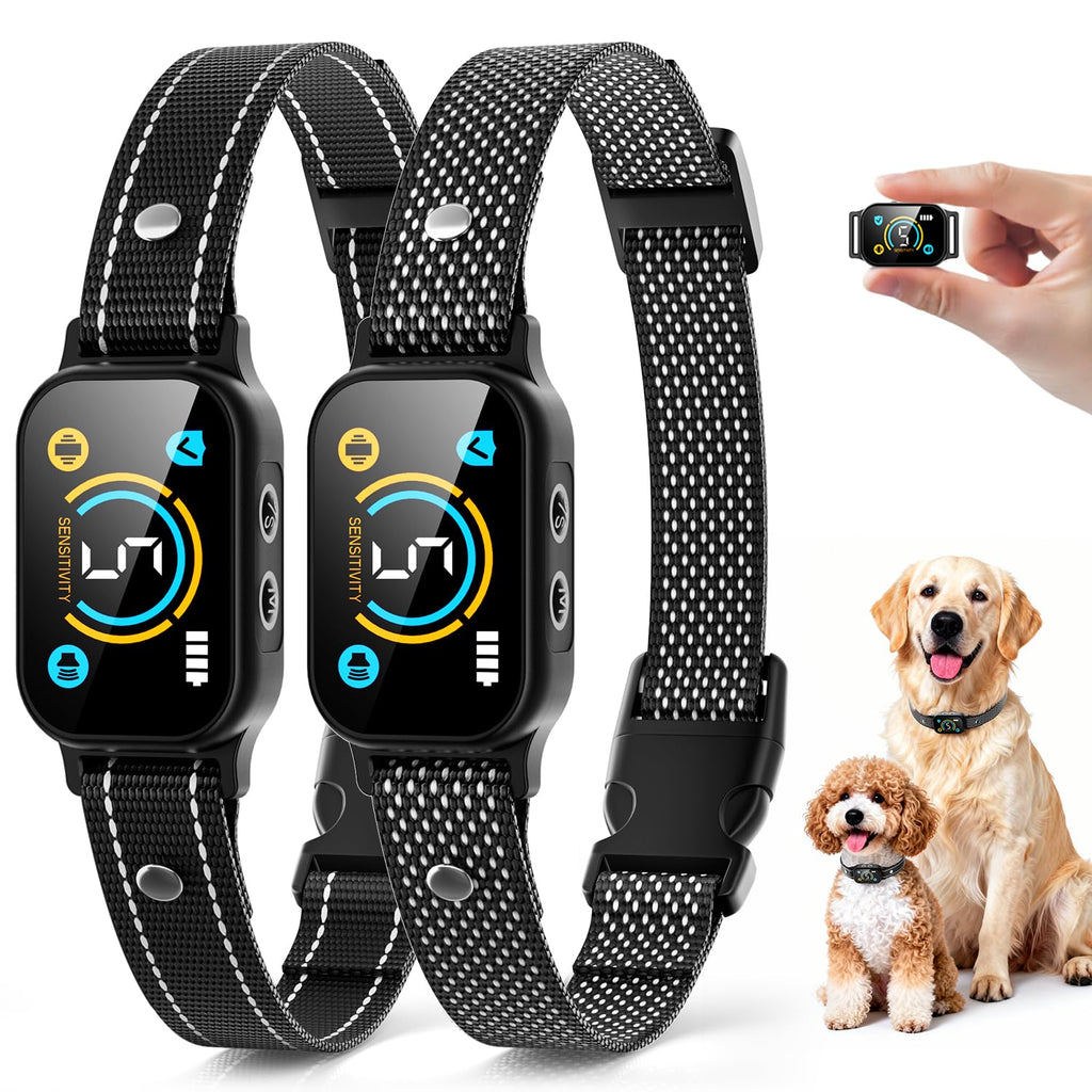 2 Pack Rechargeable Dog Bark Collar with Beep Vibration R528