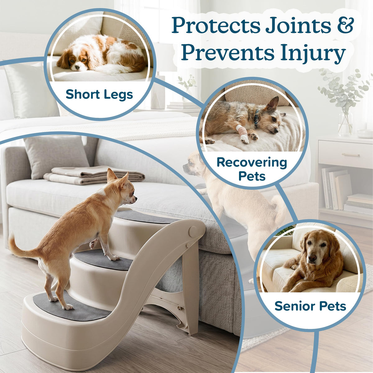 3-Step Dog Stairs with Safety Locking Pins L8777