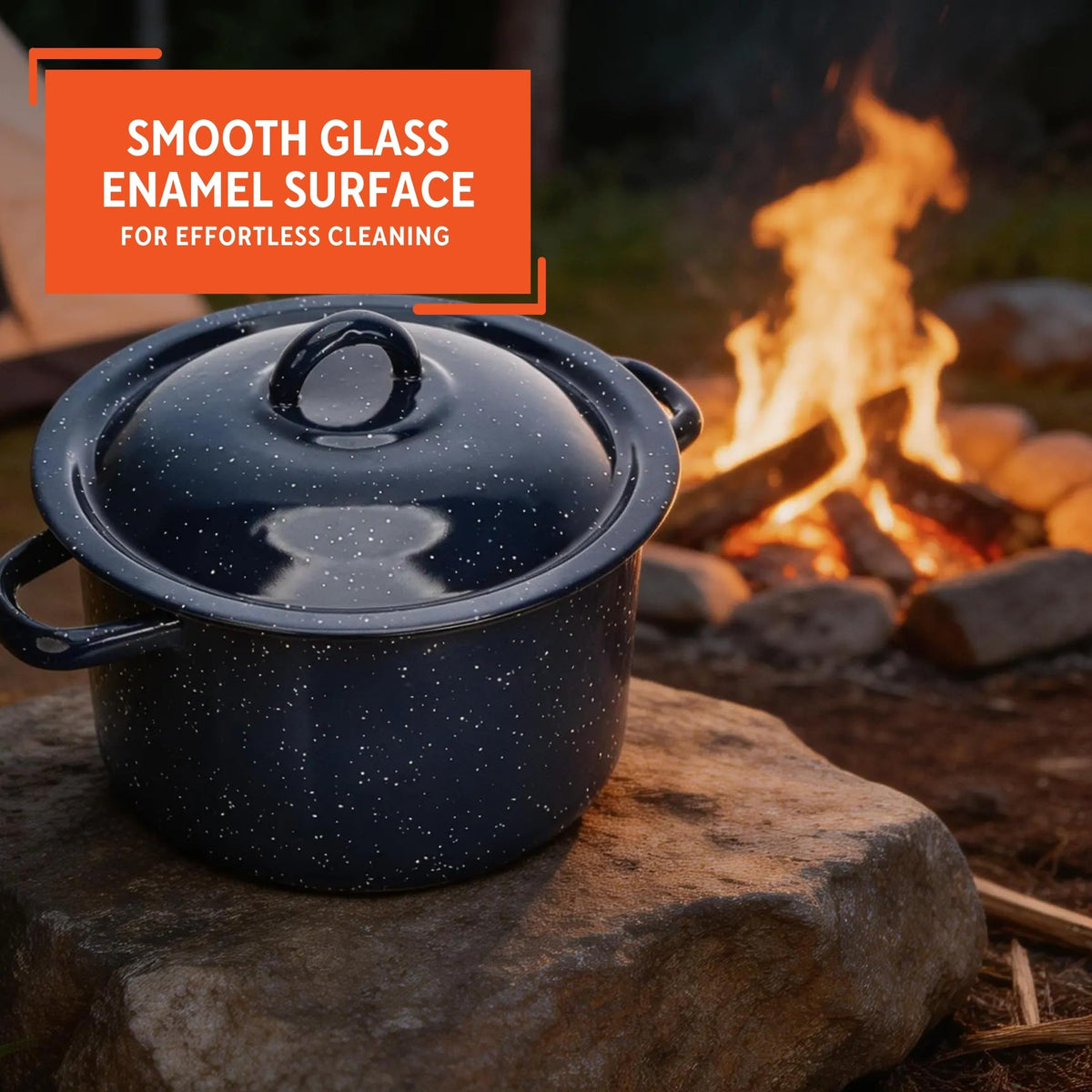 6 Qt Enamel Stock Pot V3087
