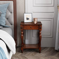Wood End Table with Drawer and Storage Shelf L4279