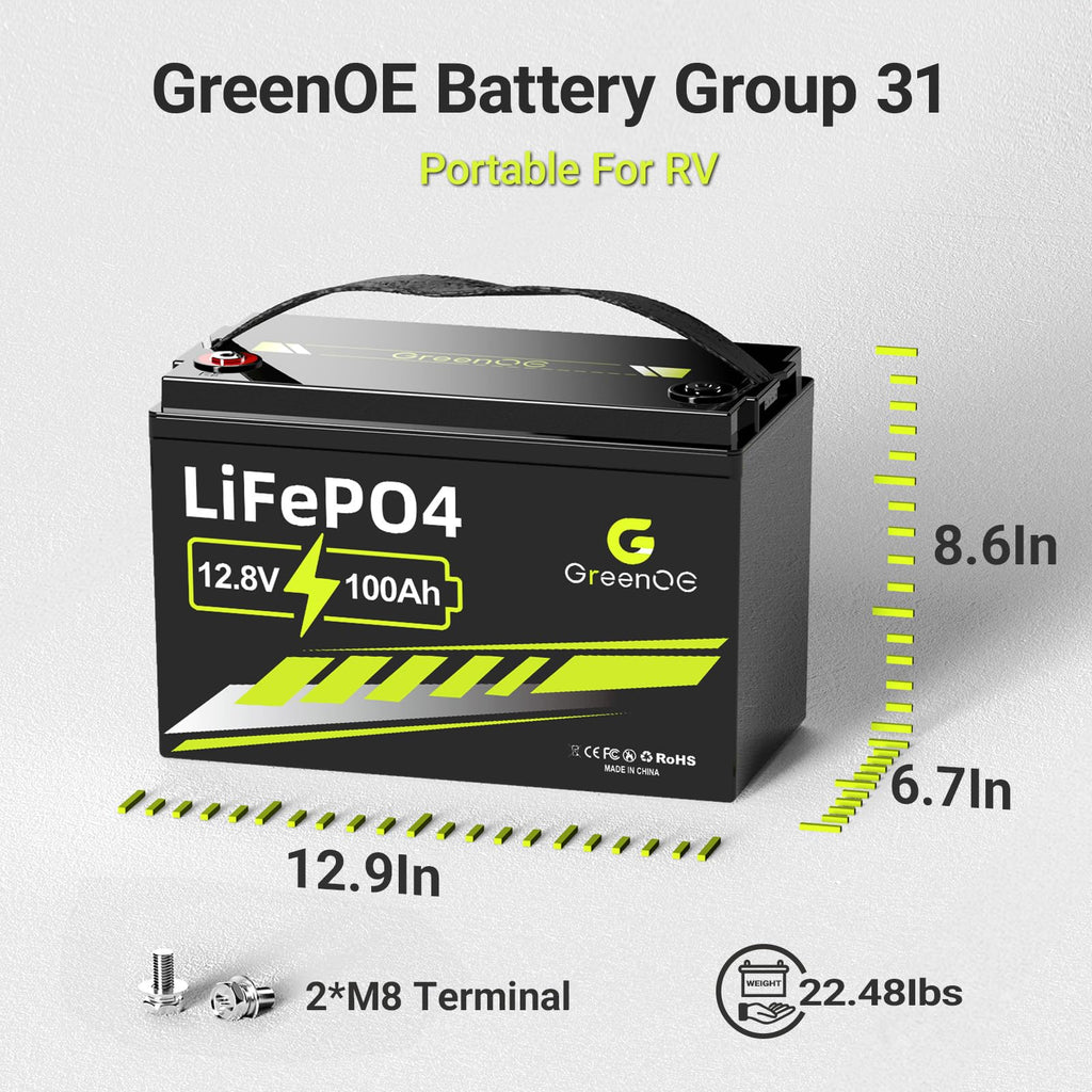 12V 100Ah LiFePO4 Deep Cycle Battery N134
