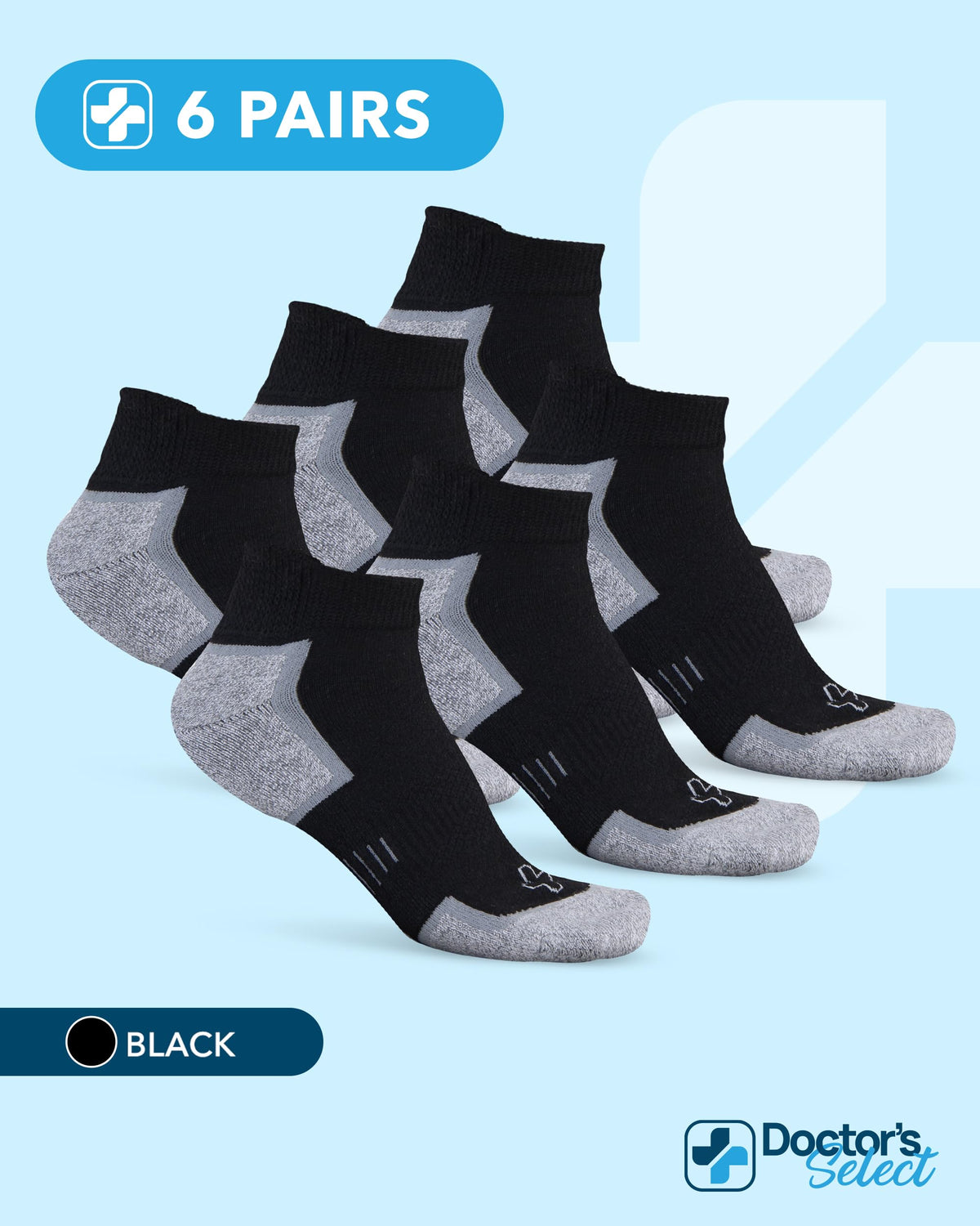 Bamboo Viscose Diabetic Socks 6 Pairs T63021