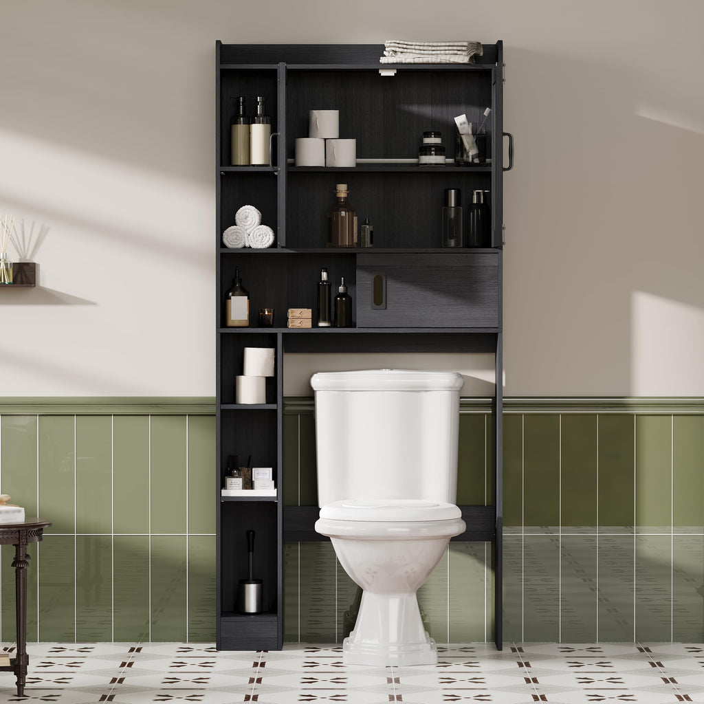Over The Toilet Storage Cabinet with Sliding Door E96363