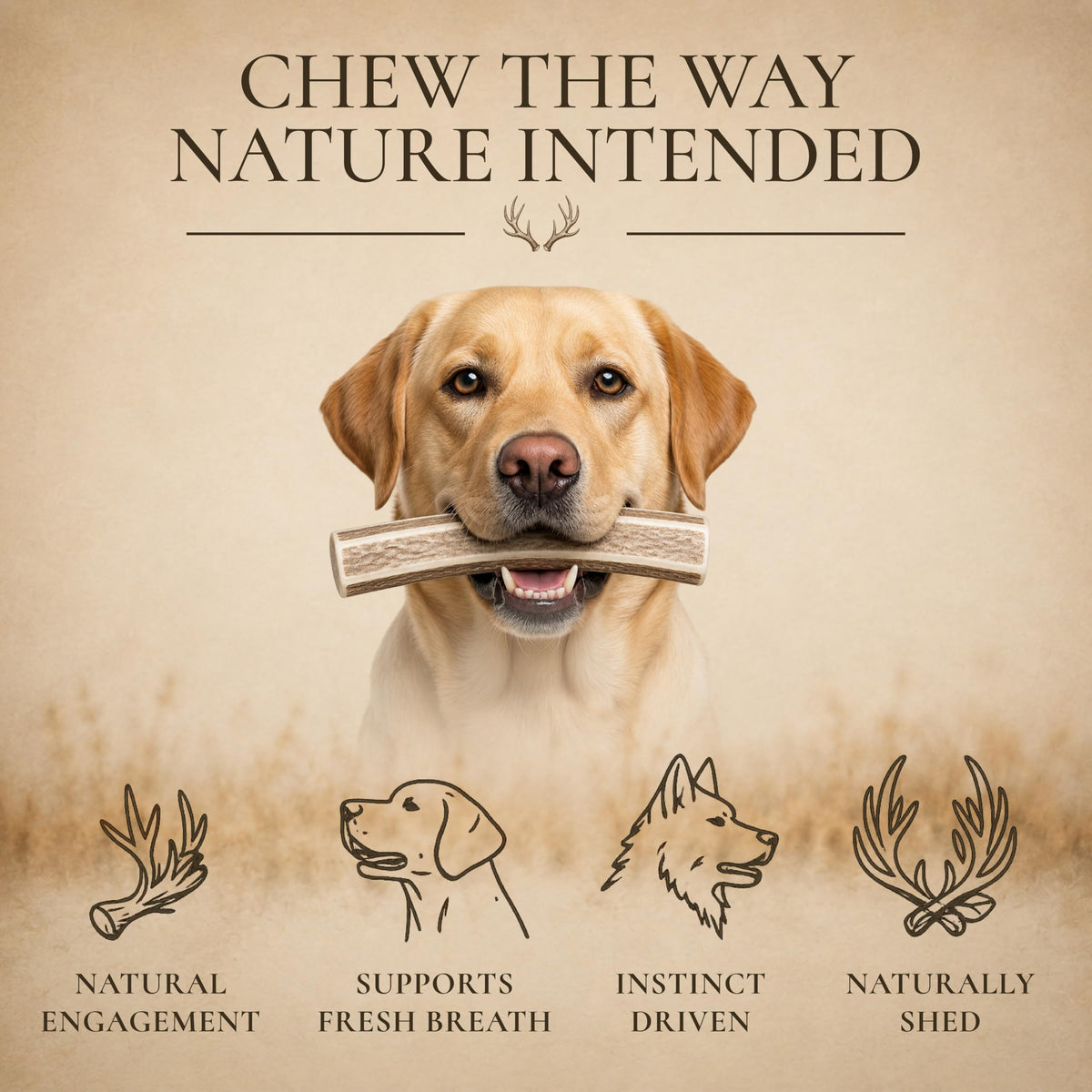 Split Elk Antler for Large Dogs, 2 Pack G535454