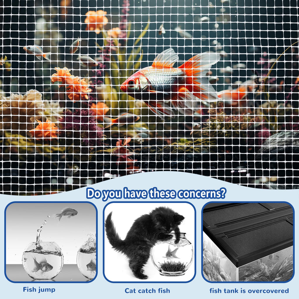 4 x 5 feet Clear Mesh Netting Aquarium Lid A649049