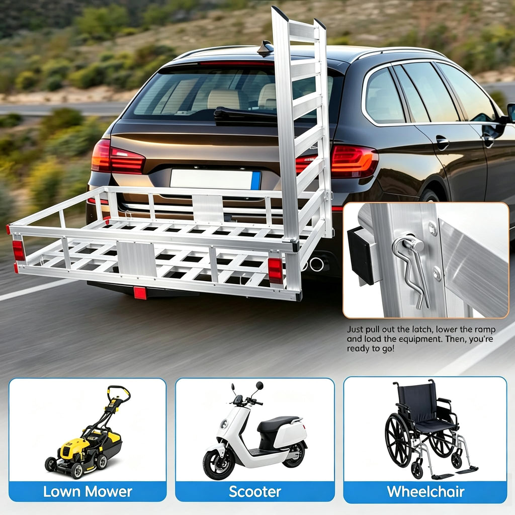 Wheelchair Scooter Carrier with Ramp, 500 lbs Capacity R89326