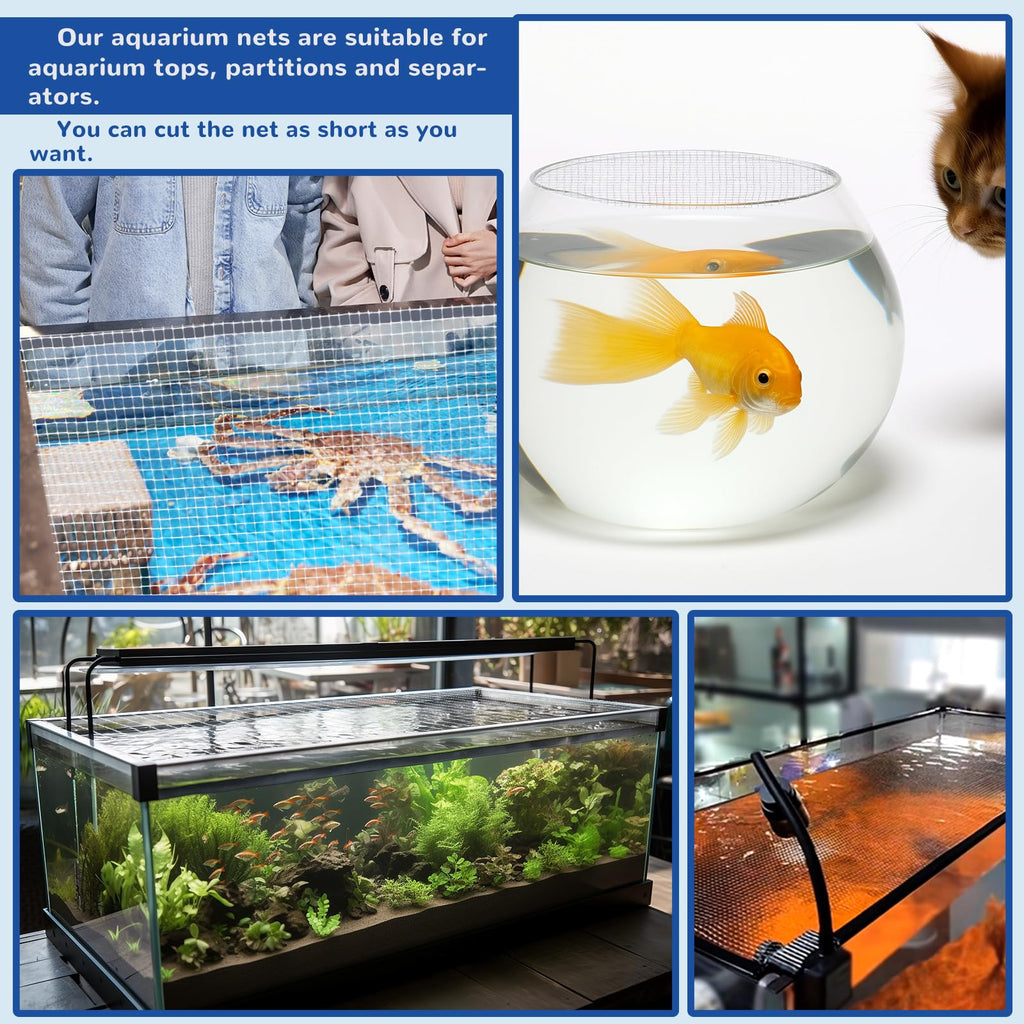 4 x 5 feet Clear Mesh Netting Aquarium Lid A649049