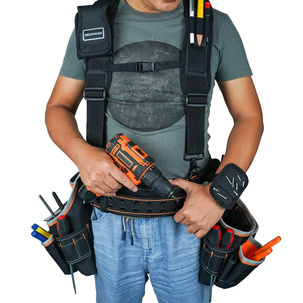 Magnetic Tool Belt Suspenders with Magnetic Wristband H523054