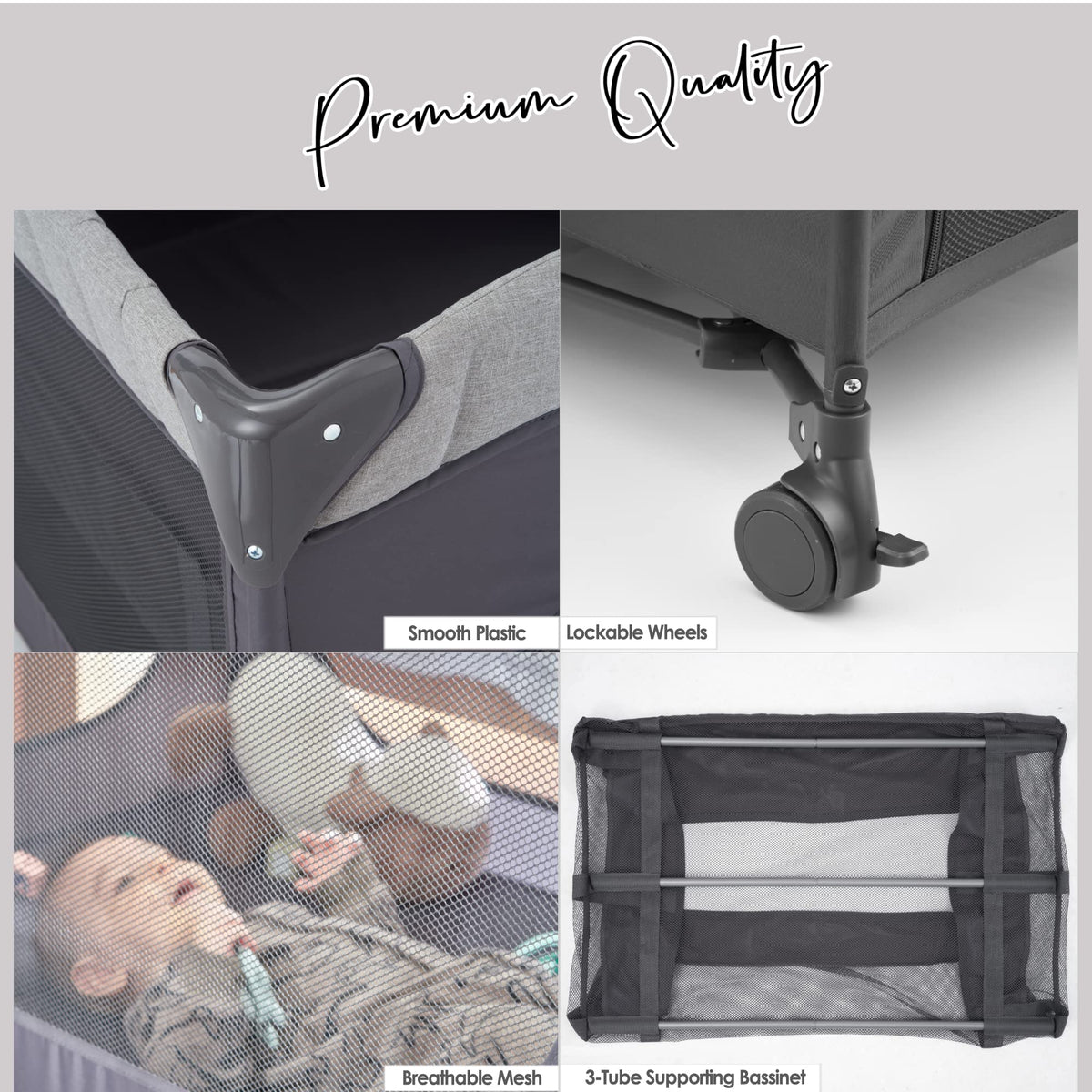 5-in-1 Pack and Play with Bassinet and Changing Table K144