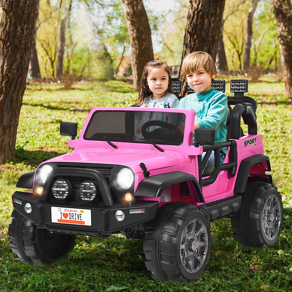 12V Battery Powered Ride on Truck with Remote Control, Pink L3076