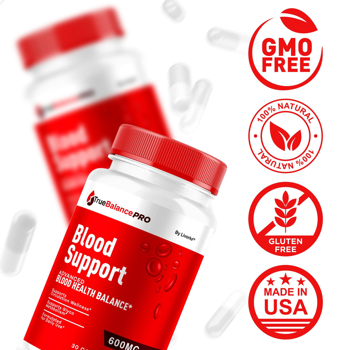 30 Capsules Blood Support Supplement M958825