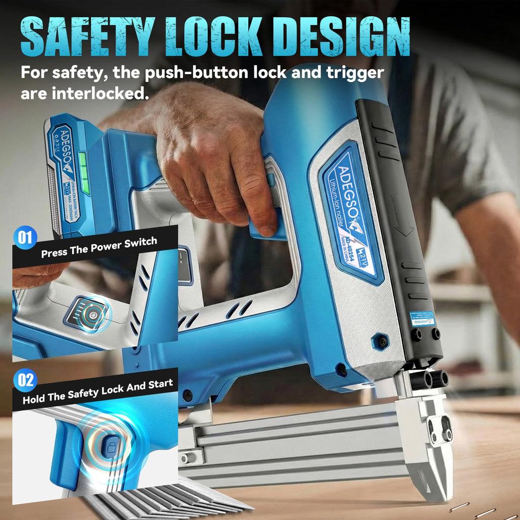 18 Gauge 2-in-1 Cordless Brad Nailer Stapler M42054