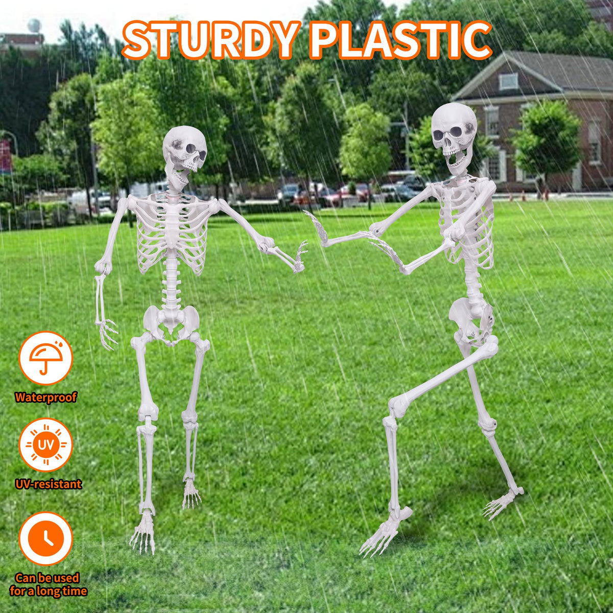 5.4Ft Posable Life Size Skeletons with Movable Joints U8837