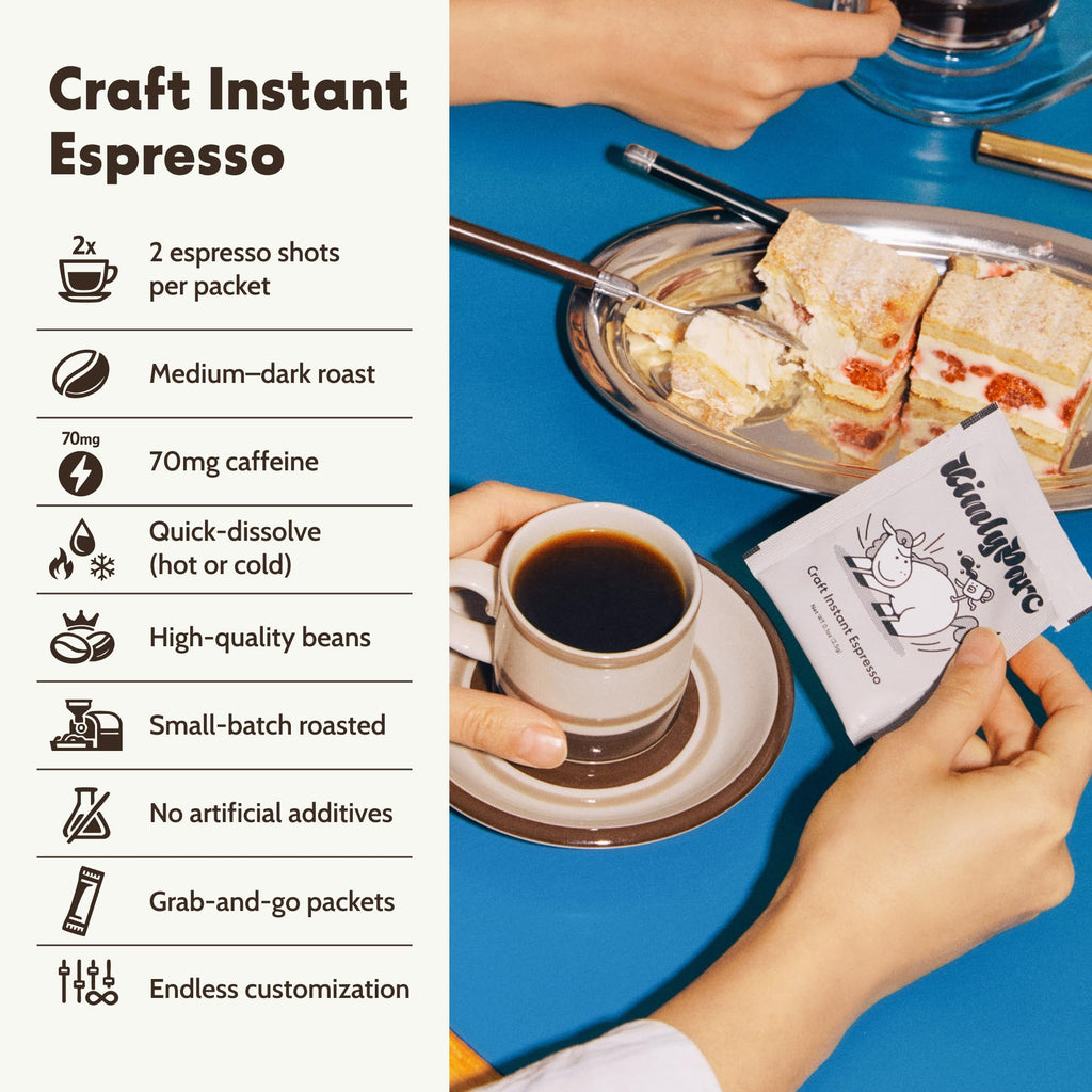 Instant Espresso 6 Packets x 0.1 oz Medium Dark Roast Sugar-Free S668