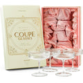 Set of 4 7 oz Coupe Cocktail Glasses with Stems Y374