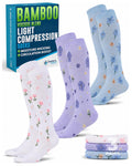 Bamboo Viscose 8-15 mmHg Knee High Compression Socks 3 Pairs K3981