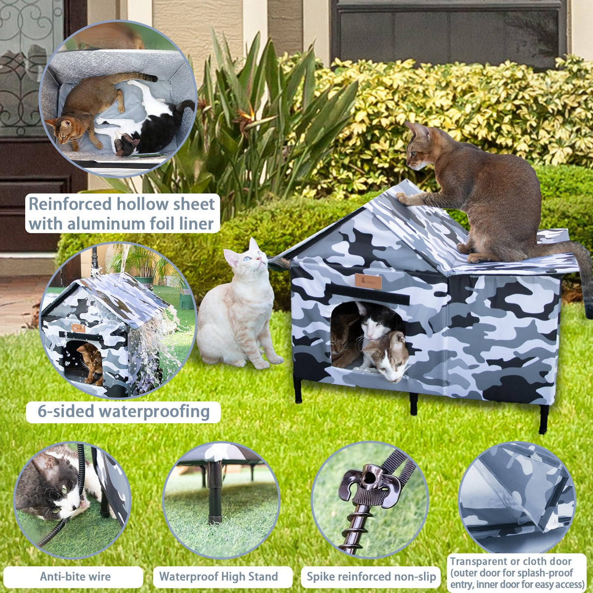Extra Large Heated Weatherproof Cat House B578137