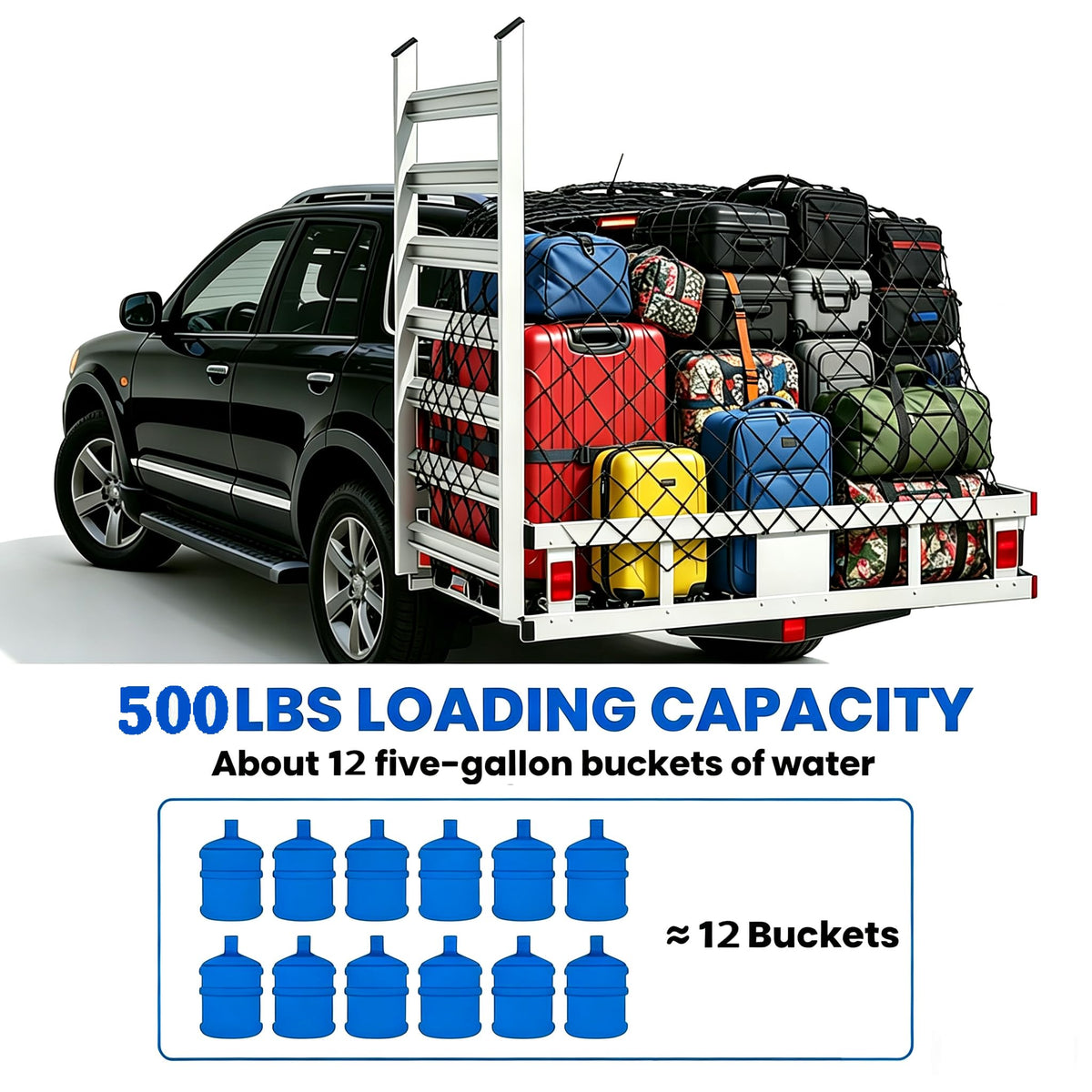 Wheelchair Scooter Carrier with Ramp, 500 lbs Capacity R89326