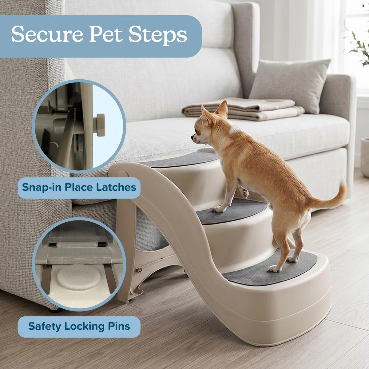 3-Step Dog Stairs with Safety Locking Pins L8777