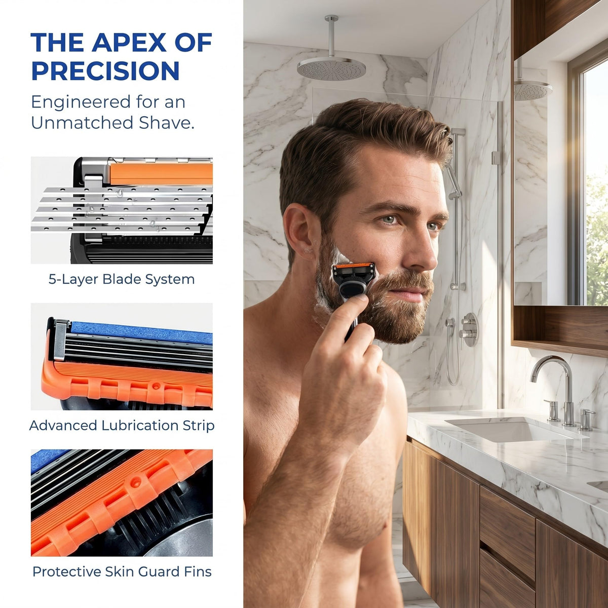 5 Layer Razor Blade Refills 12-Piece Set D8305