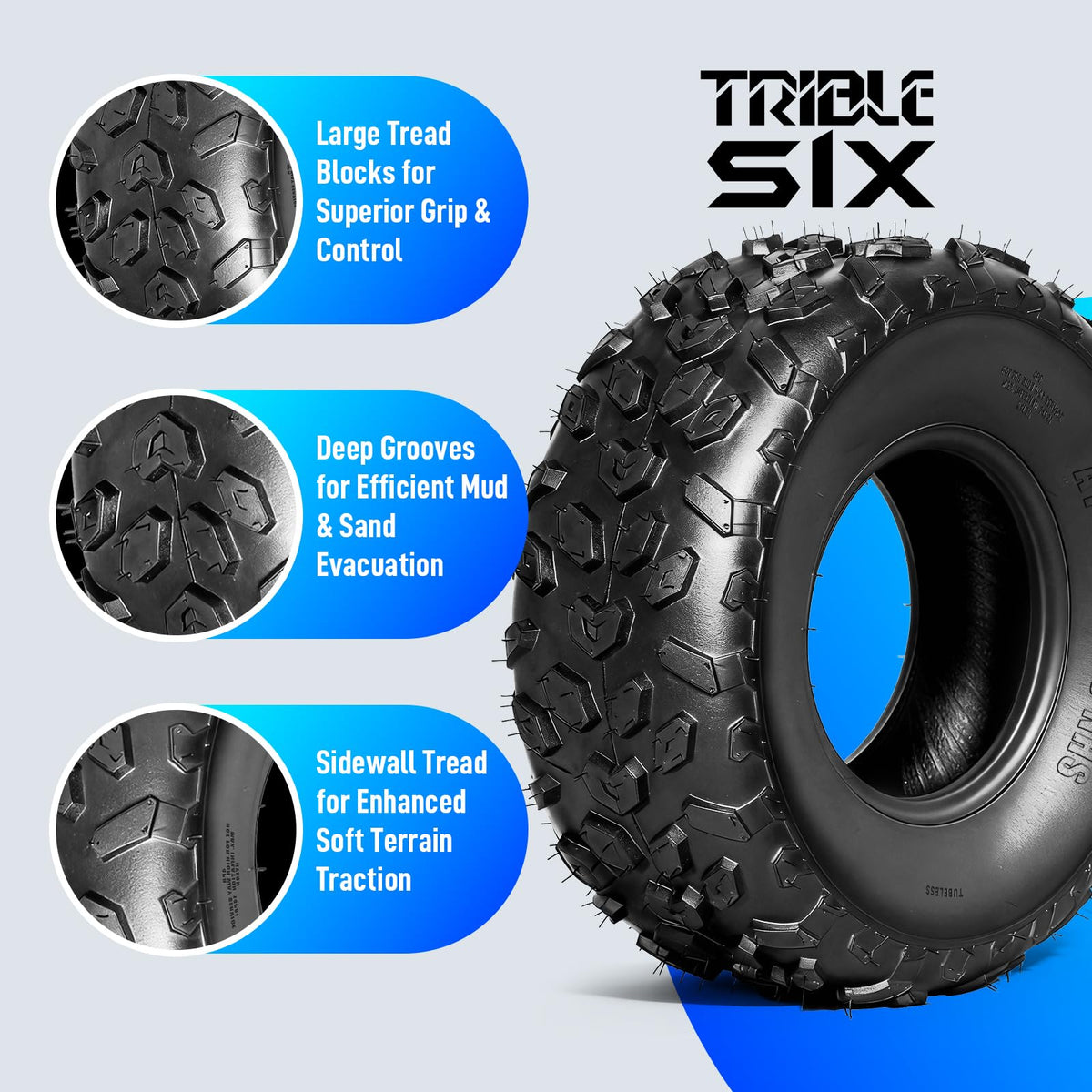 Set of 4 ATV/UTV Tires 19x7-8 D2527