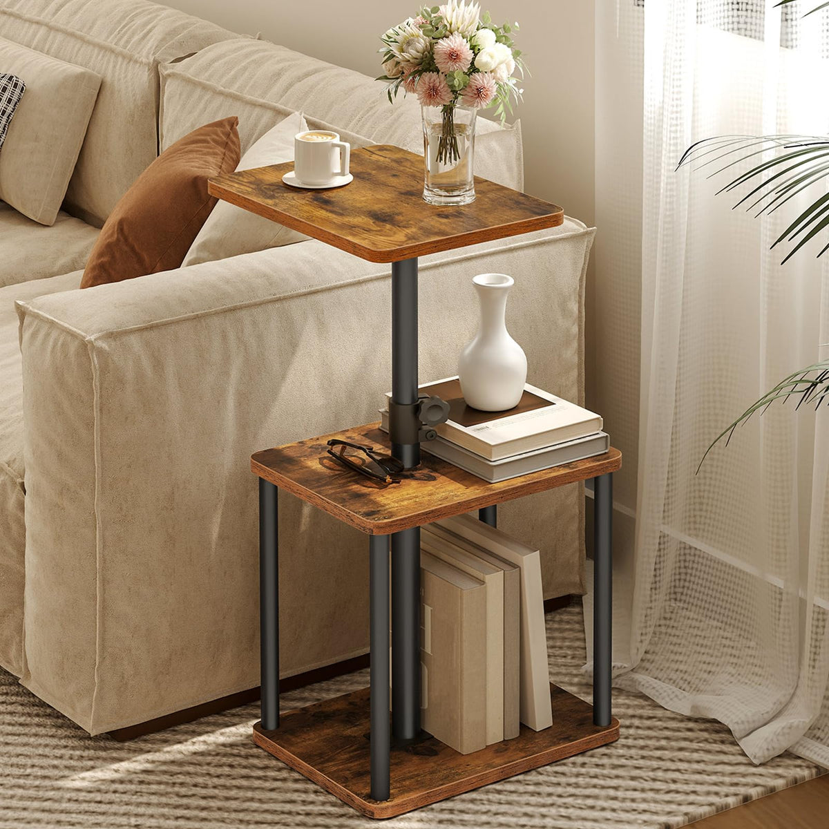 360° Rotating Height Adjustable End Table S62247
