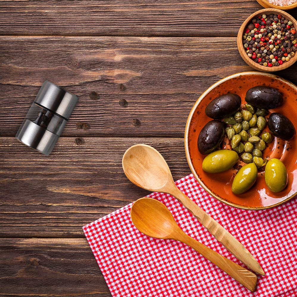 Sea Salt and Pepper Grinder Set Stainless Steel Ceramic 2-Pack C720