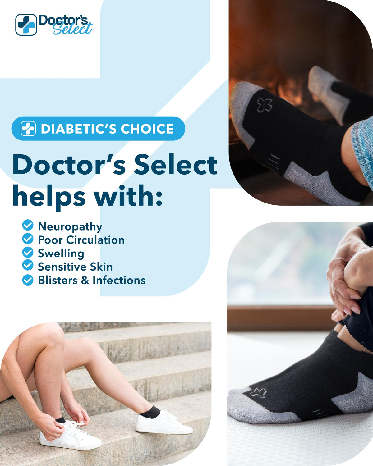 Bamboo Viscose Diabetic Socks 6 Pairs T63021