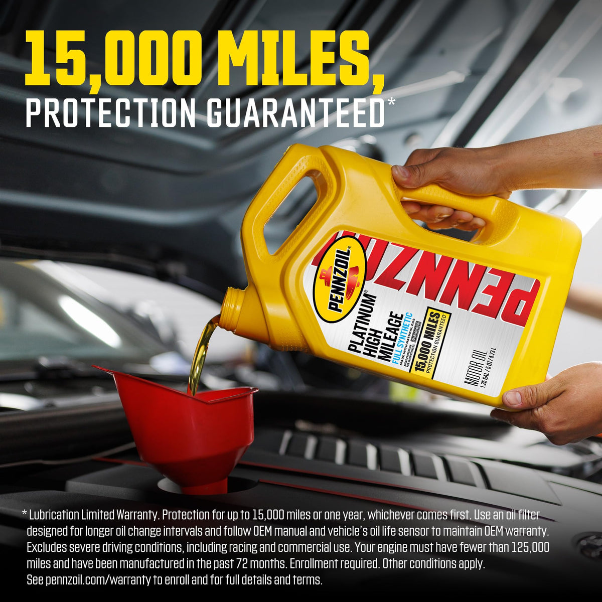 Full Synthetic 5W-30 High Mileage Motor Oil 1-Quart Y425