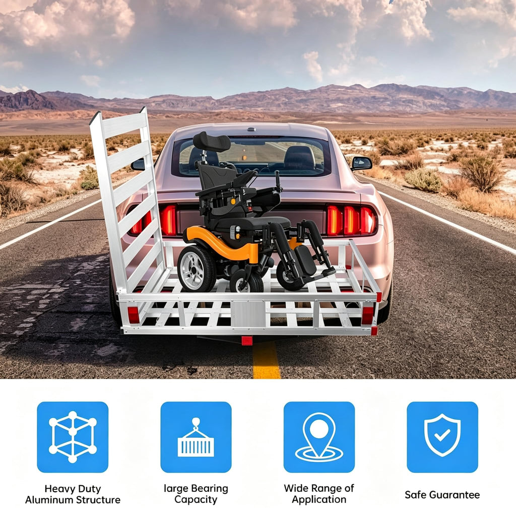 Wheelchair Scooter Carrier with Ramp, 500 lbs Capacity R89326