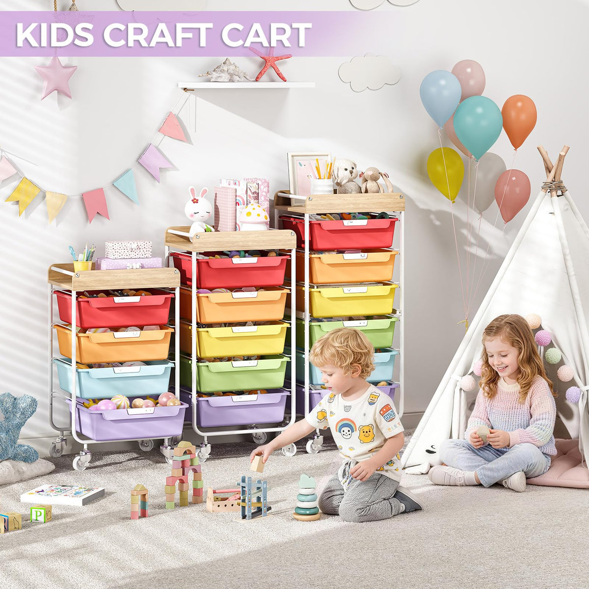 Utility Storage Cart with Drawer A9236