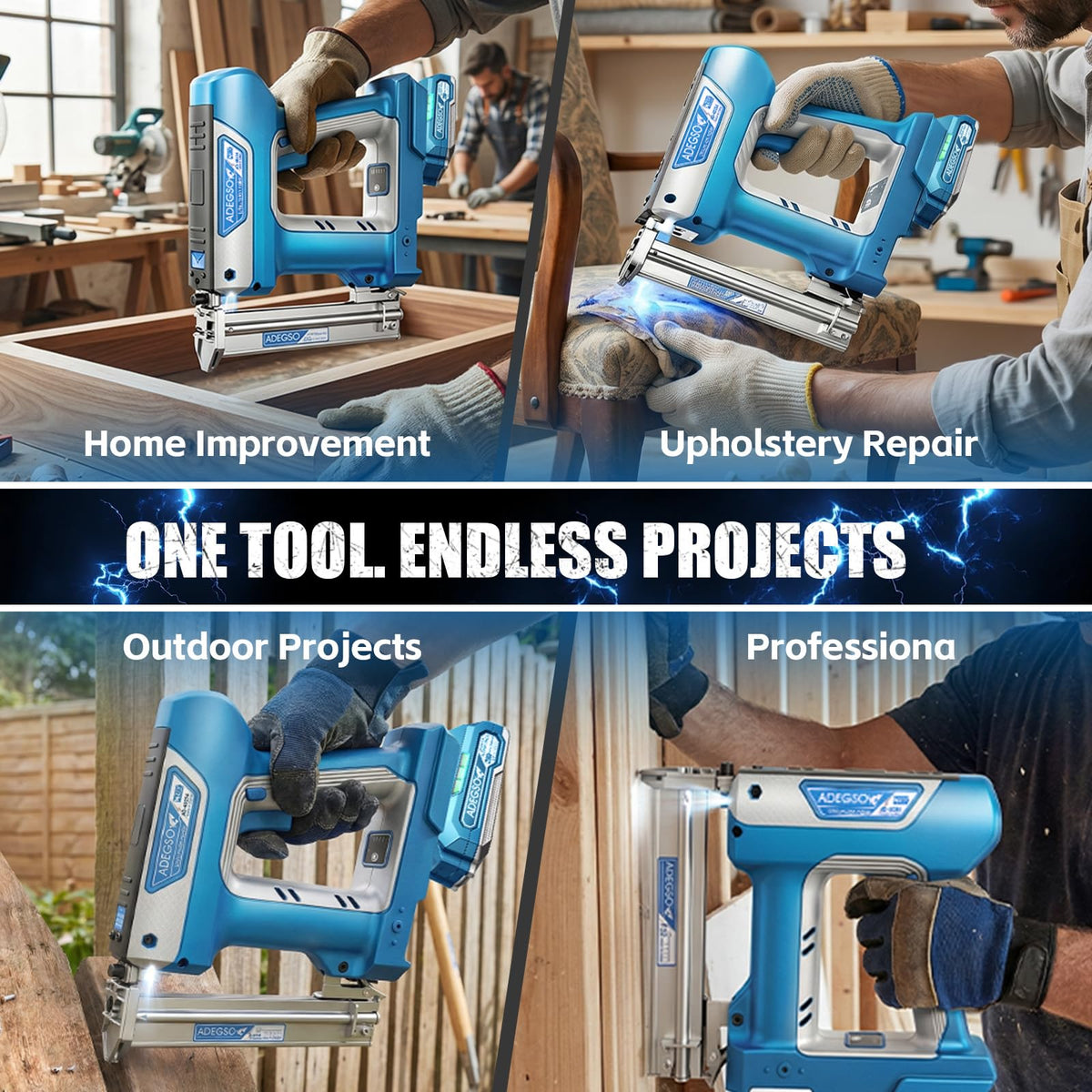 18 Gauge 2-in-1 Cordless Brad Nailer Stapler M42054
